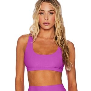 Beach riot glowing purple bikini top